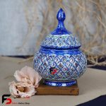 قندان مینا کاری فلزی سایز بزرگ