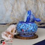 قندان مینا کاری فلزی سایز کوچک