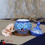 قندان مینا کاری فلزی سایز کوچک