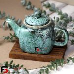 قوری چهارگوش سرامیکی شره ای
