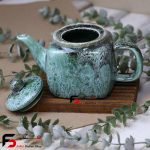 قوری چهارگوش سرامیکی شره ای