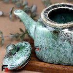 قوری چهارگوش سرامیکی شره ای