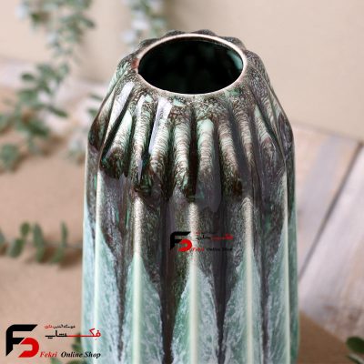 گلدان استوانه ای سرامیکی شره ای