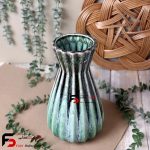 گلدان گردن باریک سرامیکی شره ای