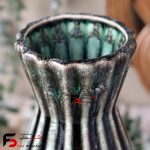 گلدان گردن باریک سرامیکی شره ای