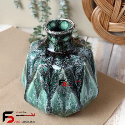 گلدان خمره ای سرامیکی شره ای