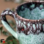 لیوان خمره ای سرامیکی شره ای