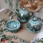 ست لته خوری سرامیکی شره ای