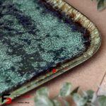 زیر لیوانی مستعطیل سرامیکی شره ای