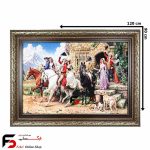 تابلو فرش طرح بدرقه عروس