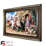 تابلو فرش طرح بدرقه عروس