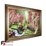 تابلو فرش طرح کوچه باغ بهاری