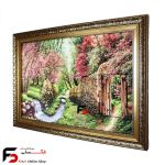 تابلو فرش طرح کوچه باغ بهاری
