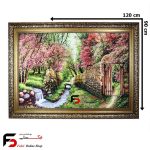 تابلو فرش طرح کوچه باغ بهاری