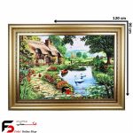 تابلو فرش طرح مرداب قو کد 880