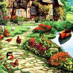 تابلو فرش طرح مرداب قو کد 880
