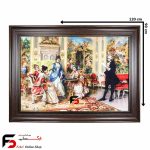 تابلو فرش طرح شاعر جوان کد 650 قهوه ای