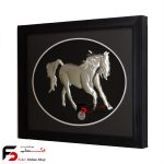 تابلو نقره اسب دونده