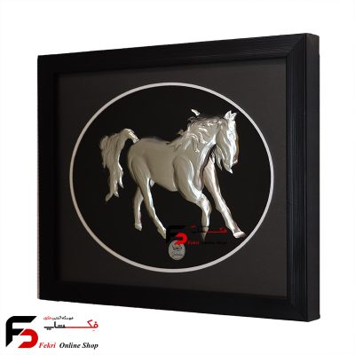 تابلو نقره اسب دونده