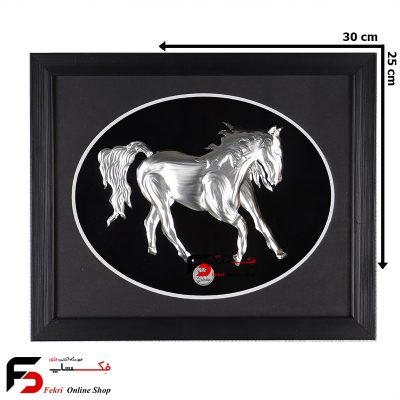 تابلو نقره اسب دونده