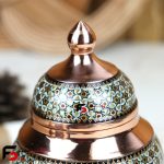 قندان کوچک مس و خاتم