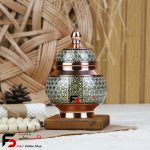 قندان کوچک مس و خاتم