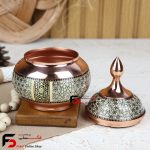 قندان متوسط مس و خاتم