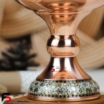 قندان پایه دار مس و خاتم