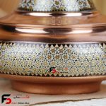 قندان سفینه ای مس و خاتم