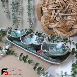 اردو خوری سه تایی سرامیکی شره ای