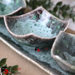 اردو خوری سه تایی سرامیکی شره ای