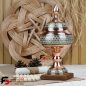 قندان پایه دار مس و خاتم